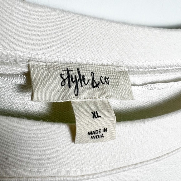 Style & Co.‎ - Ombré Pink and White Crew Neck Sweatshirt - Sz. XL - Picture 3 of 4